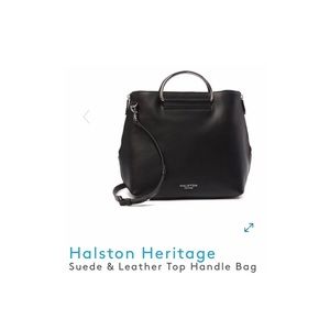 Halston Heritage Suede Leather Handbag